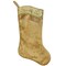 Northlight 20.5" Gold Etched Velvet Christmas Stocking with Glitter Print and Metallic Trim